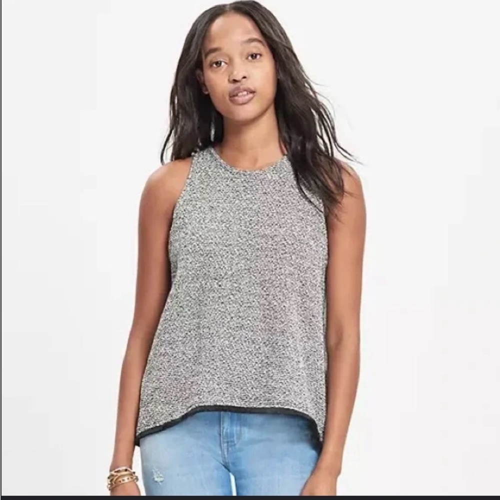 Madewell L Sleeveless Cotton Blend Sweater Knit Tank Top